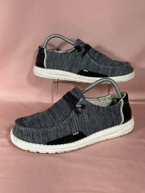 Hey Dude Wendy Sox Sparkling Black Shoes Women's Size 11